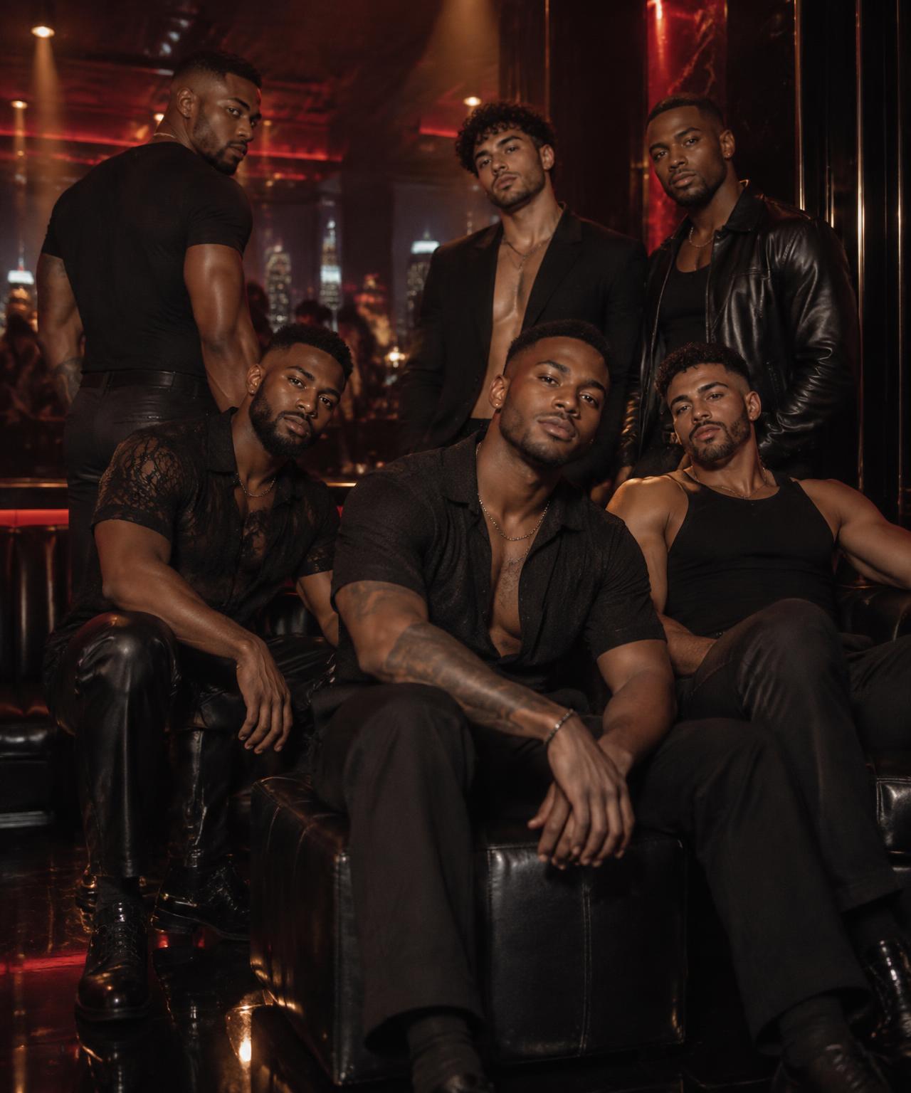 Stylish men in a premium VIP section